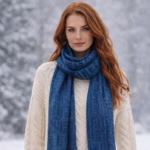 FENDI FF Zucca Wool Scarf NEW